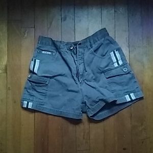 These are army green Jean shorts